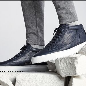 ETQ Amsterdam | Mid Top 1 navy blue leather  sneakers | MENS 11.5